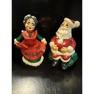 Vintage Mr. & Mrs. Santa Claus '70's Atlantic Mold figurines